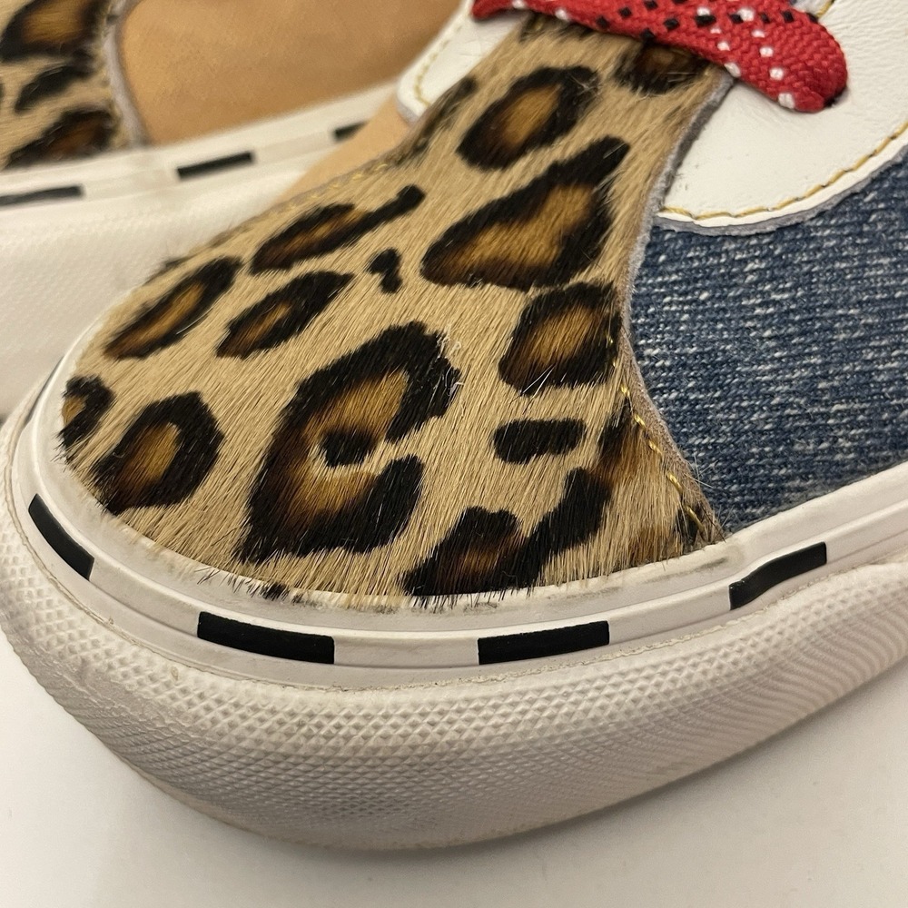 VANS‎ Bold Ni Bender Sneakers Trainers Mens 10 UK 9 Leopard Tartan Denim Skate - Picture 8 of 11